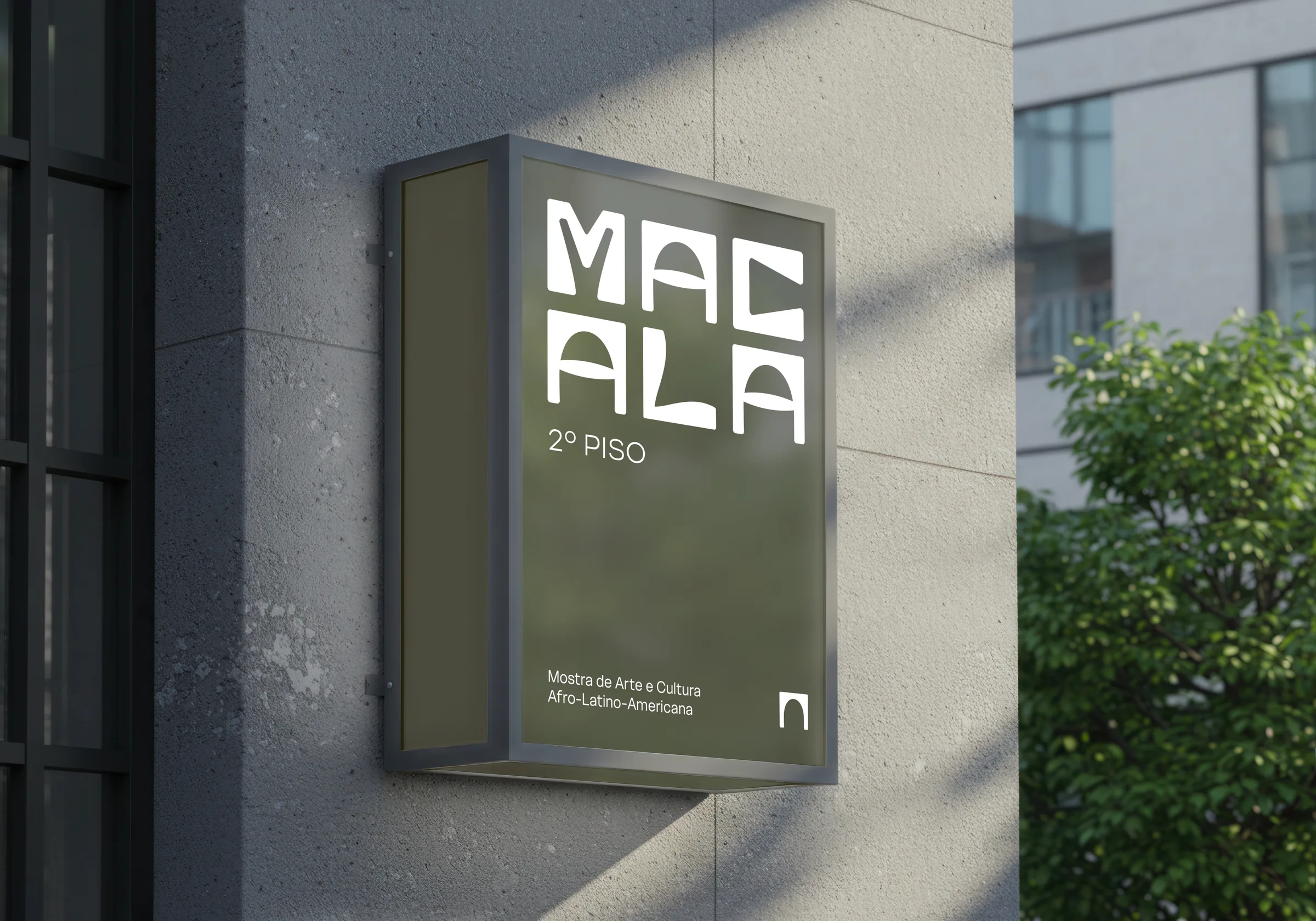 Macala sign on a building facade
